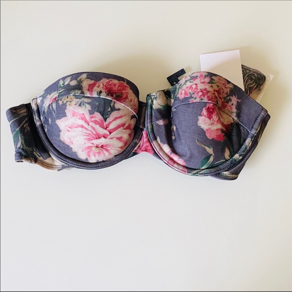 Zimmermann Iris Grey Floral High Waist Bikini 0/2 - Picture 7 of 12